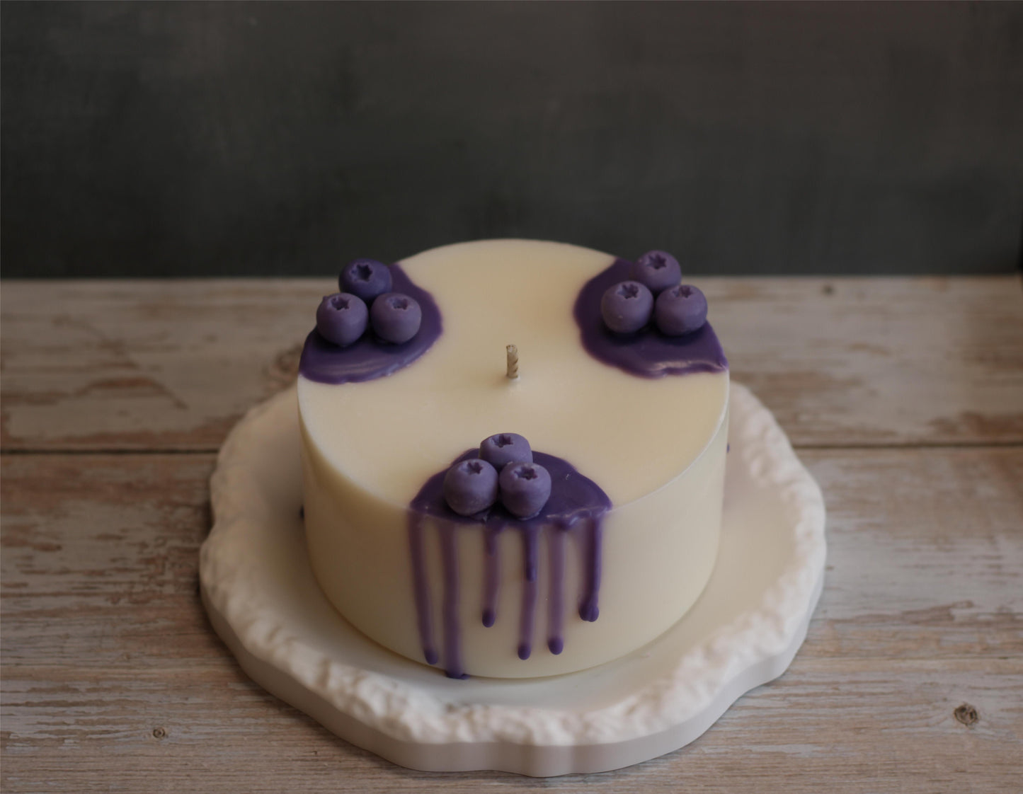 Kvepianti rankų darbo sojų vaško žvakė miško desertas