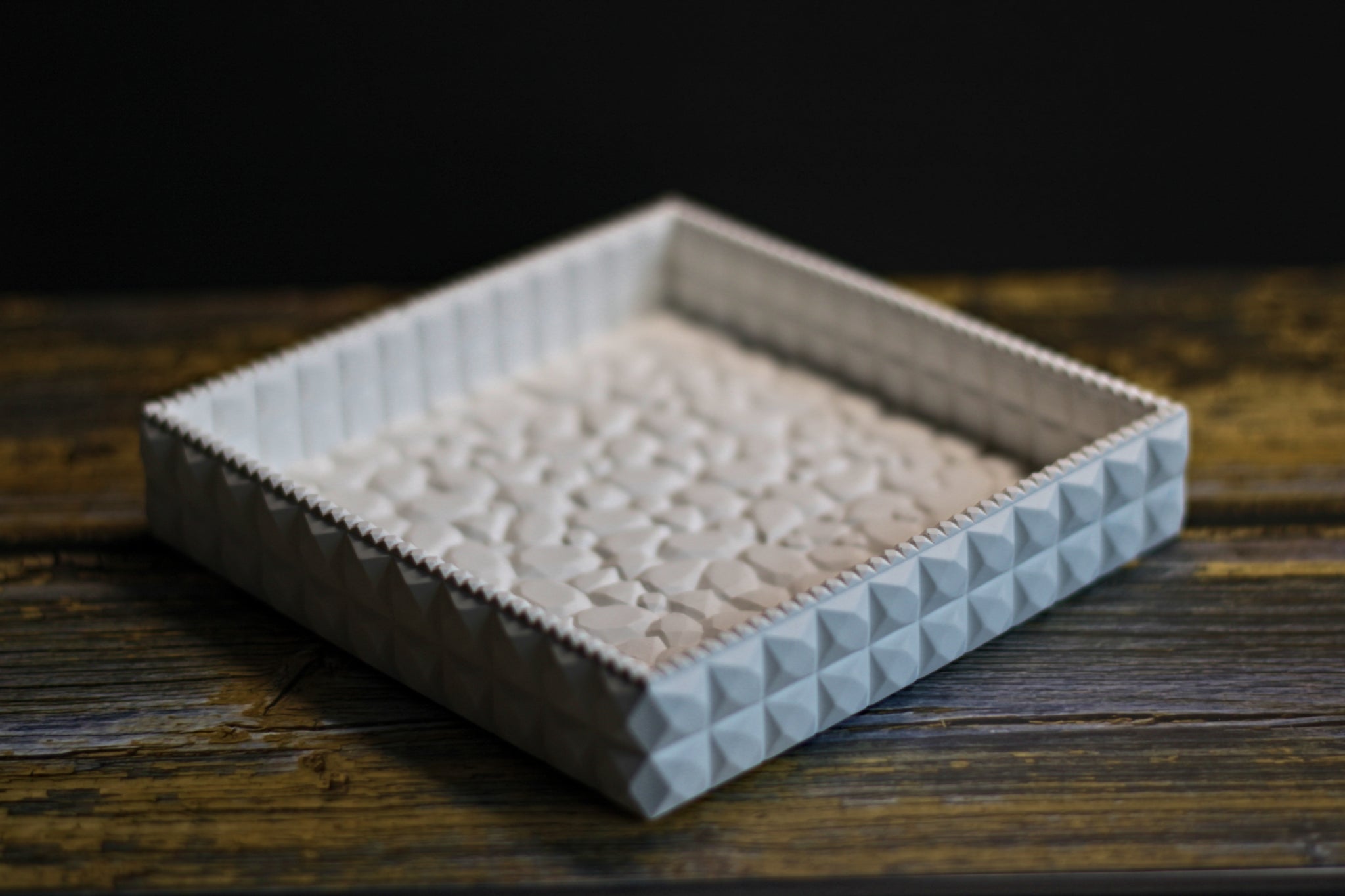 Akrilinis padėkliukas žvakėms kvadratinis