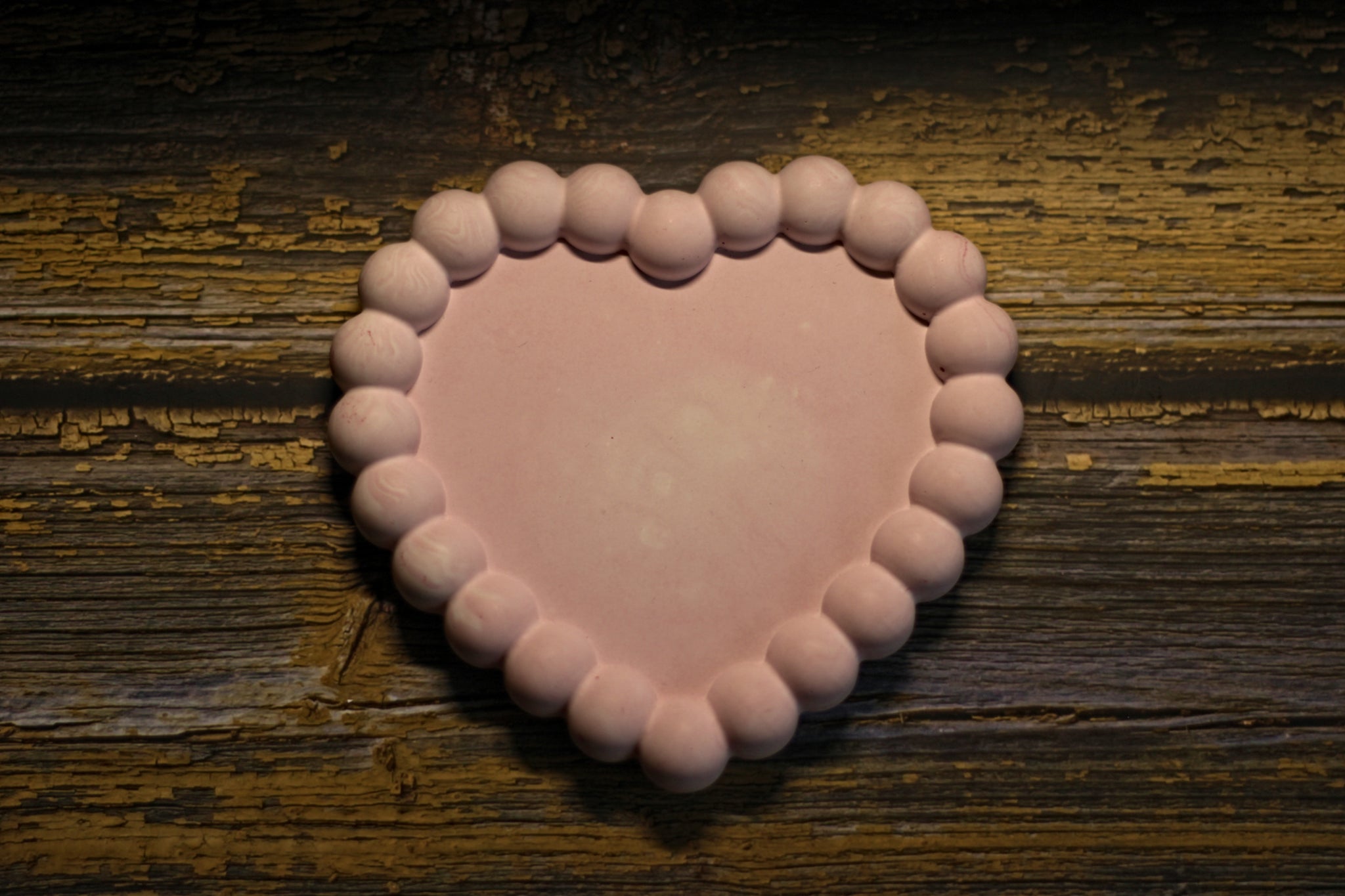 Akrilinis padėkliukas žvakėms širdelė