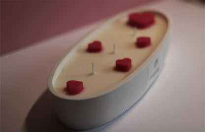 Kvepianti rankų darbo sojų vaško žvakė raudona