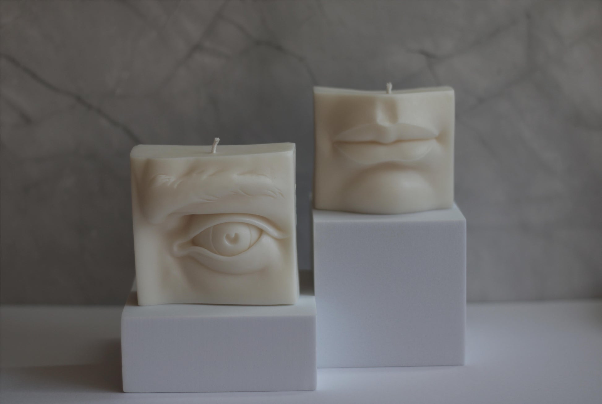 Sojų vaško žvakės akis ir lūpos