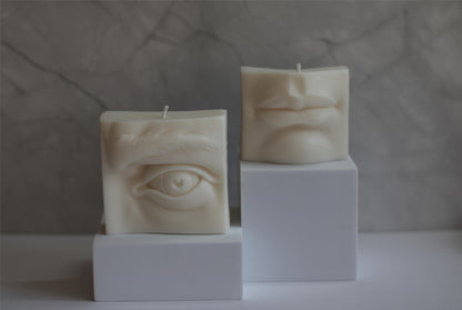 Sojų vaško žvakės akis ir lūpos