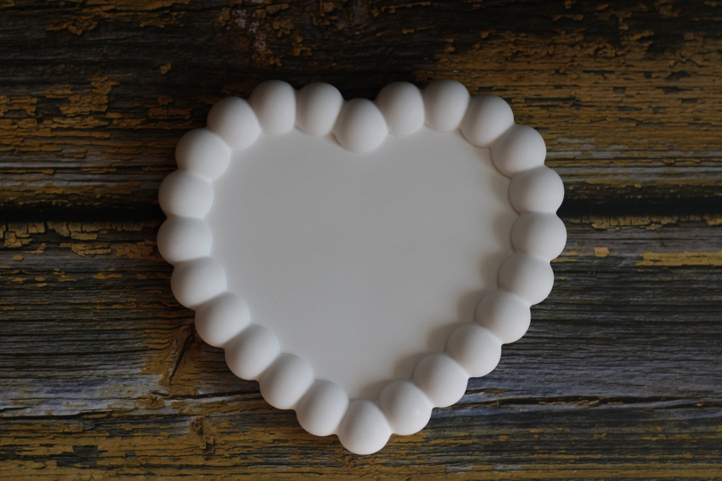 Akrilinis padėkliukas žvakėms širdis