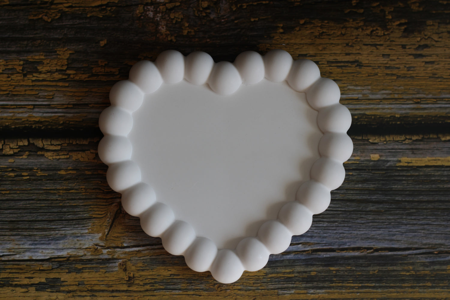 Akrilinis padėkliukas žvakėms širdis