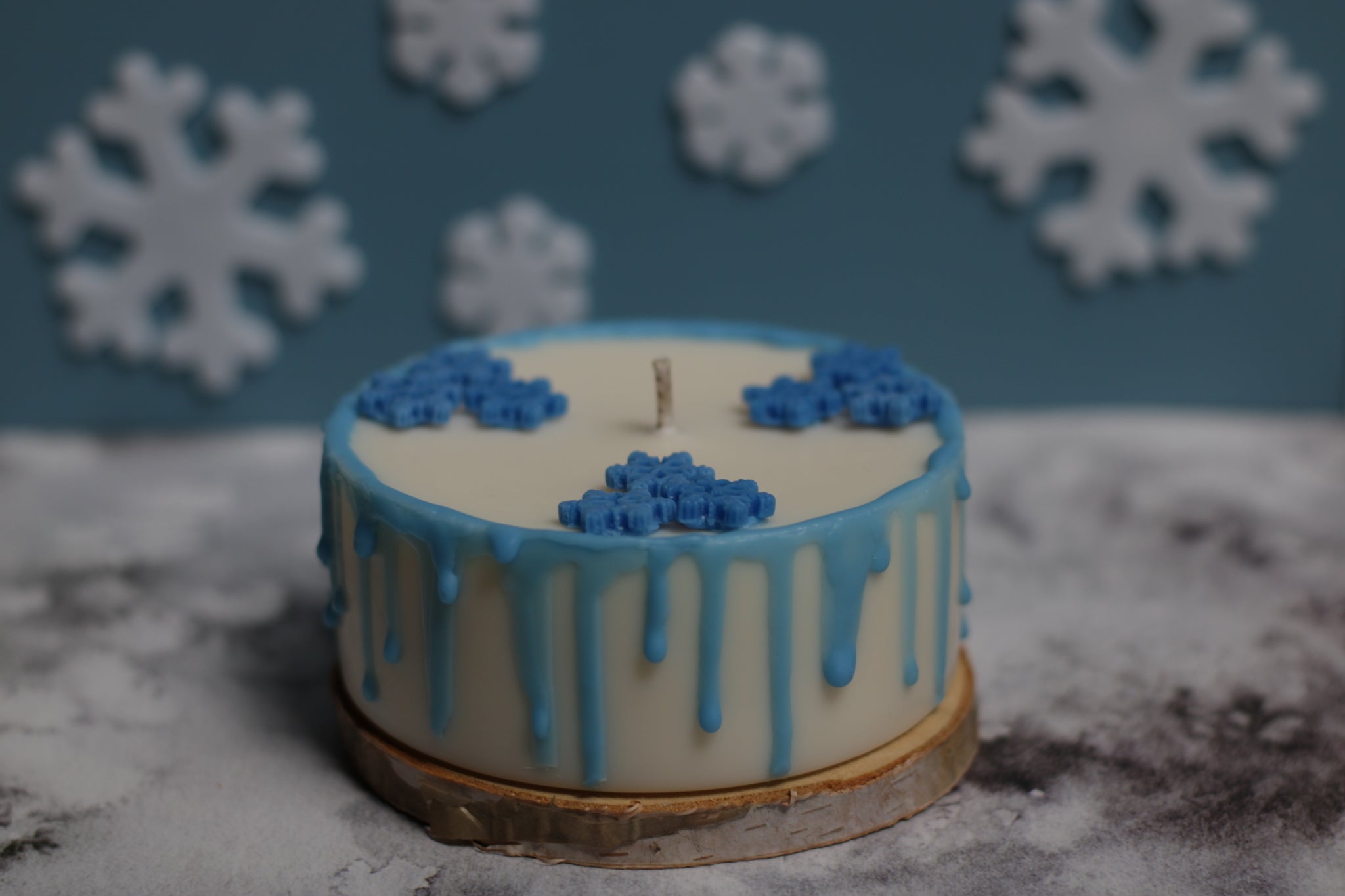 Kvepianti sojų vaško žvakė Šerkšno bučinys