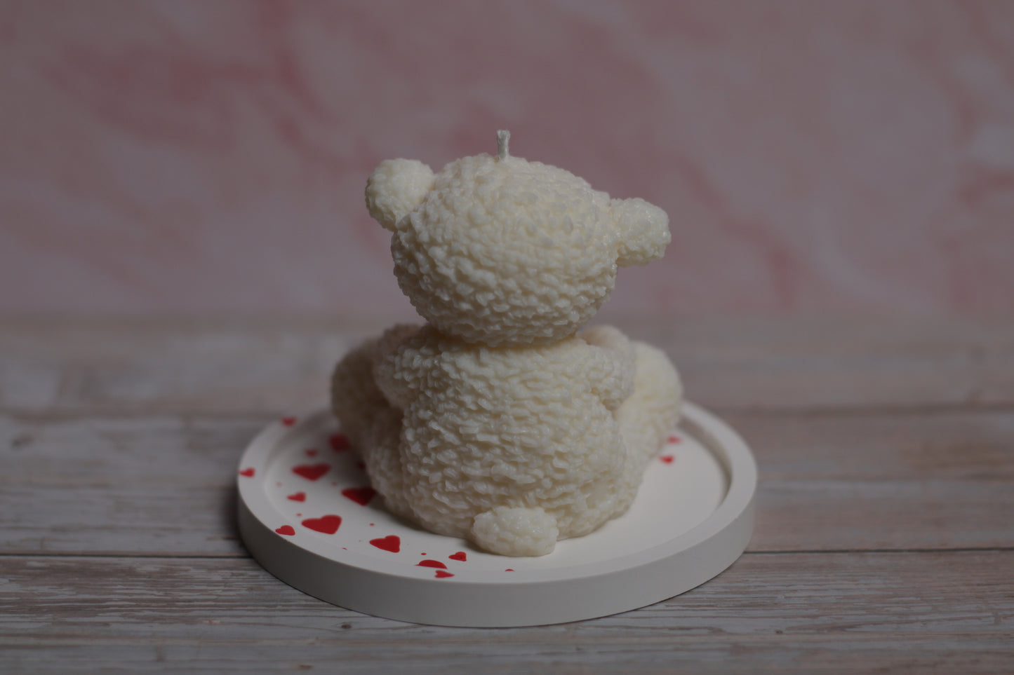 Rankų darbo sojų vaško žvakė Įsimylėjęs Meškiukas