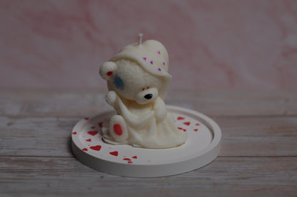 Svajingas Meškiukas – dekoratyvinė sojų vaško žvakė