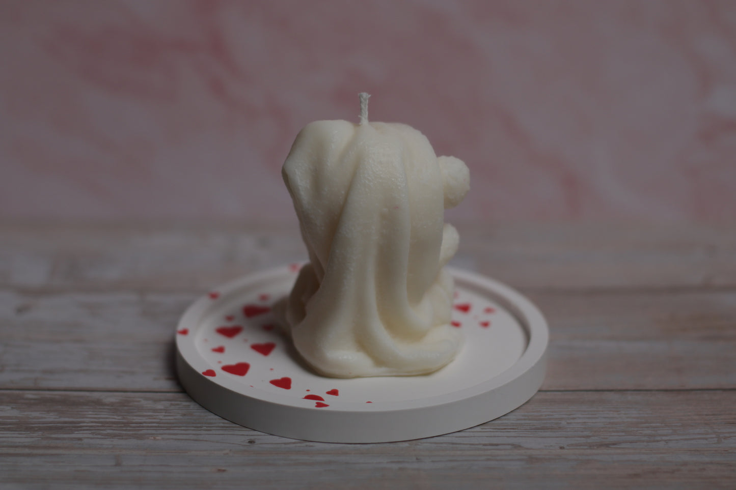 Rankų darbo sojų vaško žvakė Svajingas Meškiukas