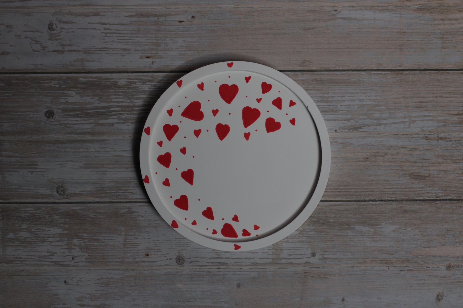 Akrilinis dekoratyvinis padėkliukas HEARTS žvakėms ir interjerui