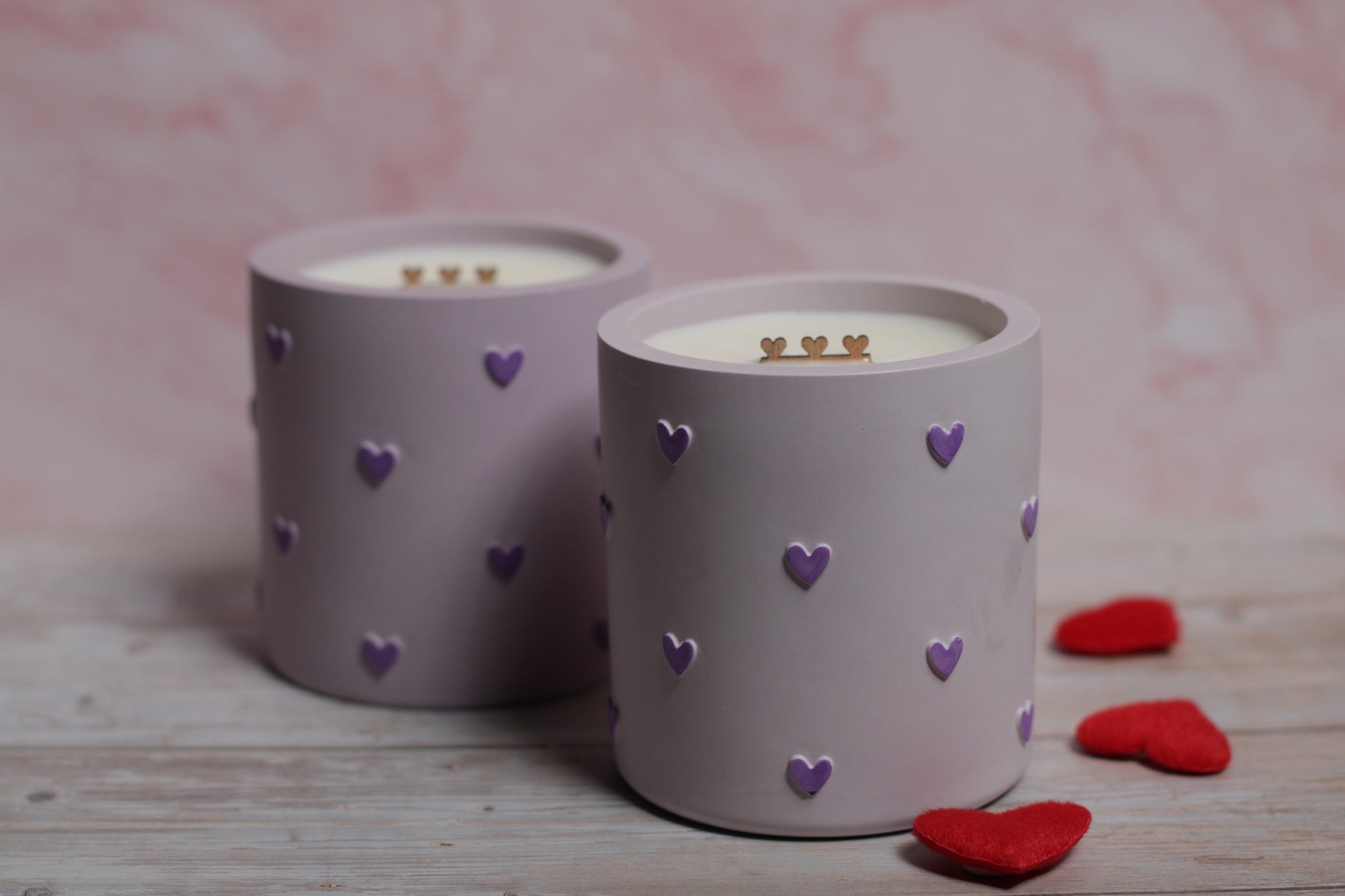 Sojų vaško žvakė gipso inde LOVE NOTES – rankų darbo dekoracija