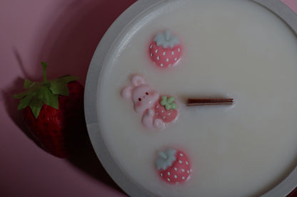 Elegantiška kvepianti sojų žvakė Zuikio lobis gipso inde